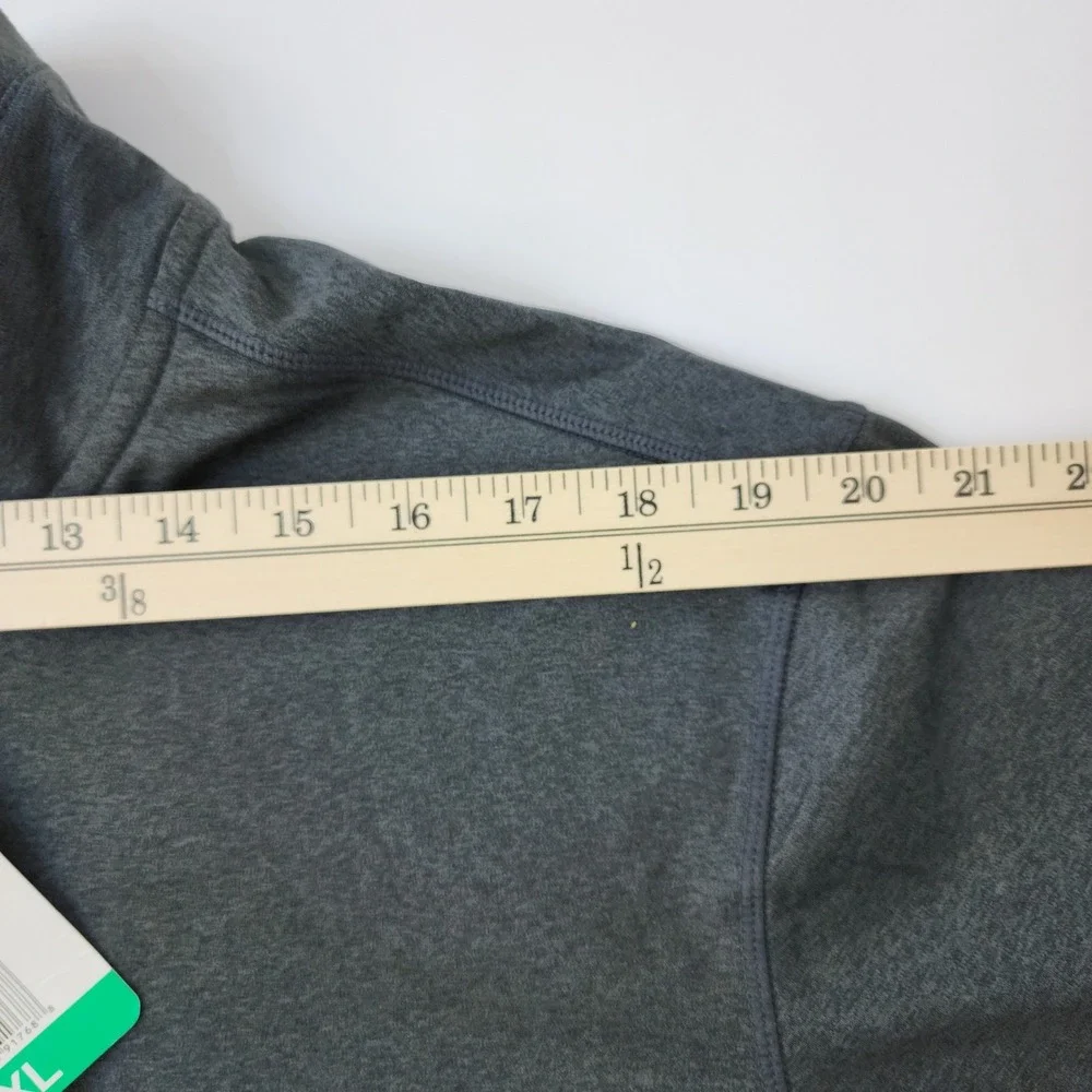 32 Degrees Heat Mens XL Quarter Zip Pullover Heather Gray Thermal Base Layer NEW